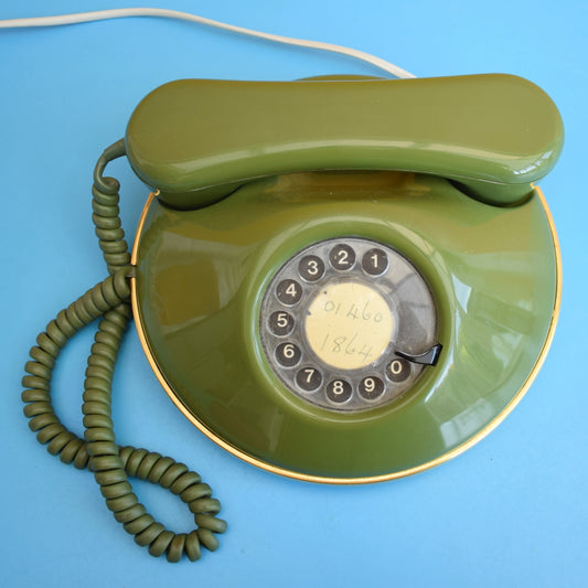 Vintage 1980s Home Phone - Fully Working - Avocado Green