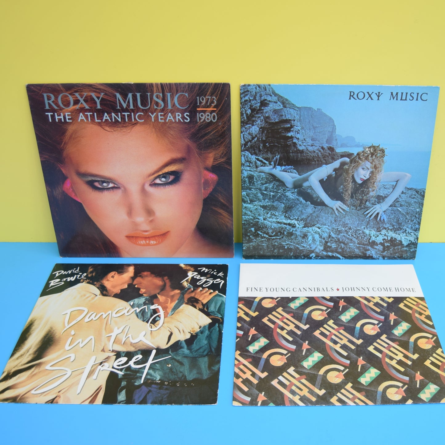 Vintage 1980s Records / Vinyls - Paul Young, Roxy Music / Bowie x8
