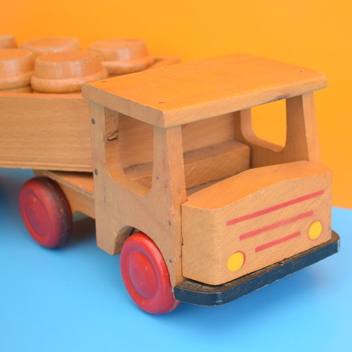 Vintage 1970s Wooden Barrel Lorry / Truck