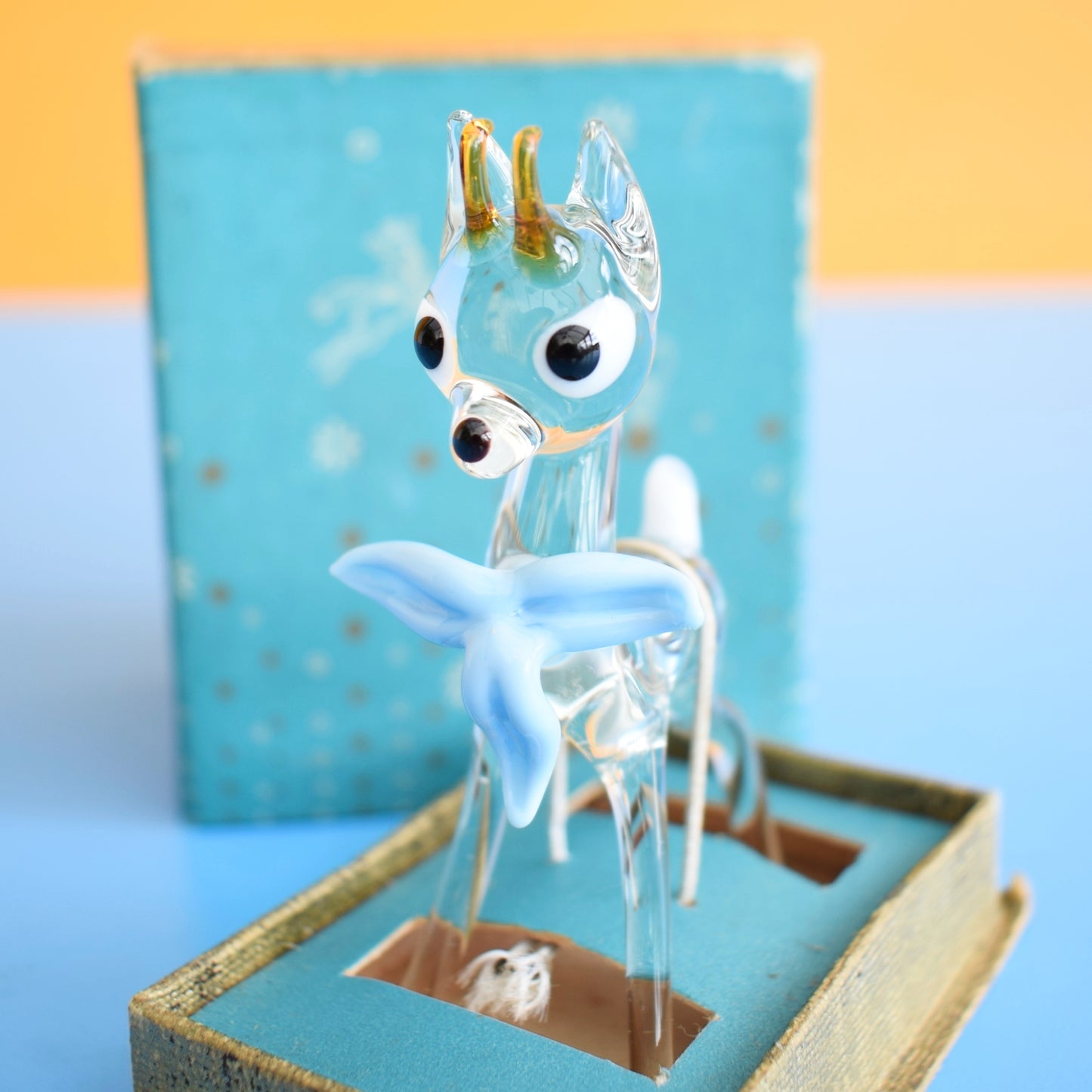 Vintage 1950s Babycham Glass Bambi - Boxed