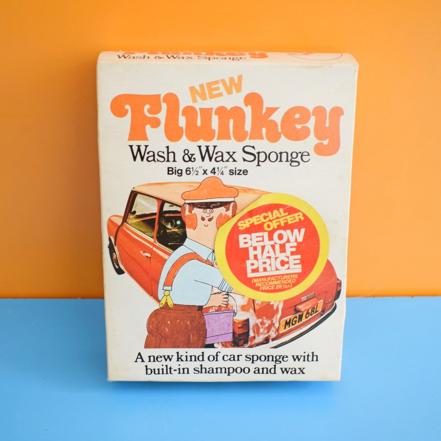 Vintage 1970s Boxed Car Sponge - Flunkey