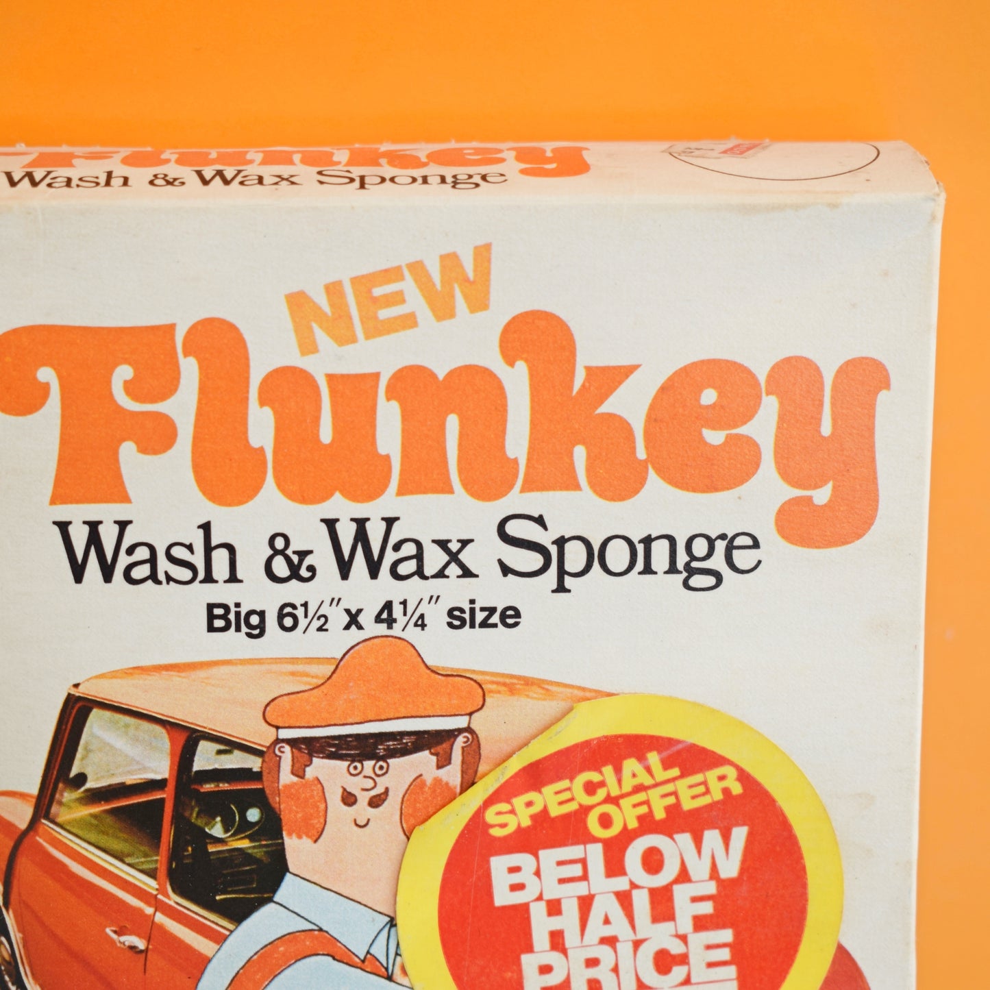 Vintage 1970s Boxed Car Sponge - Flunkey