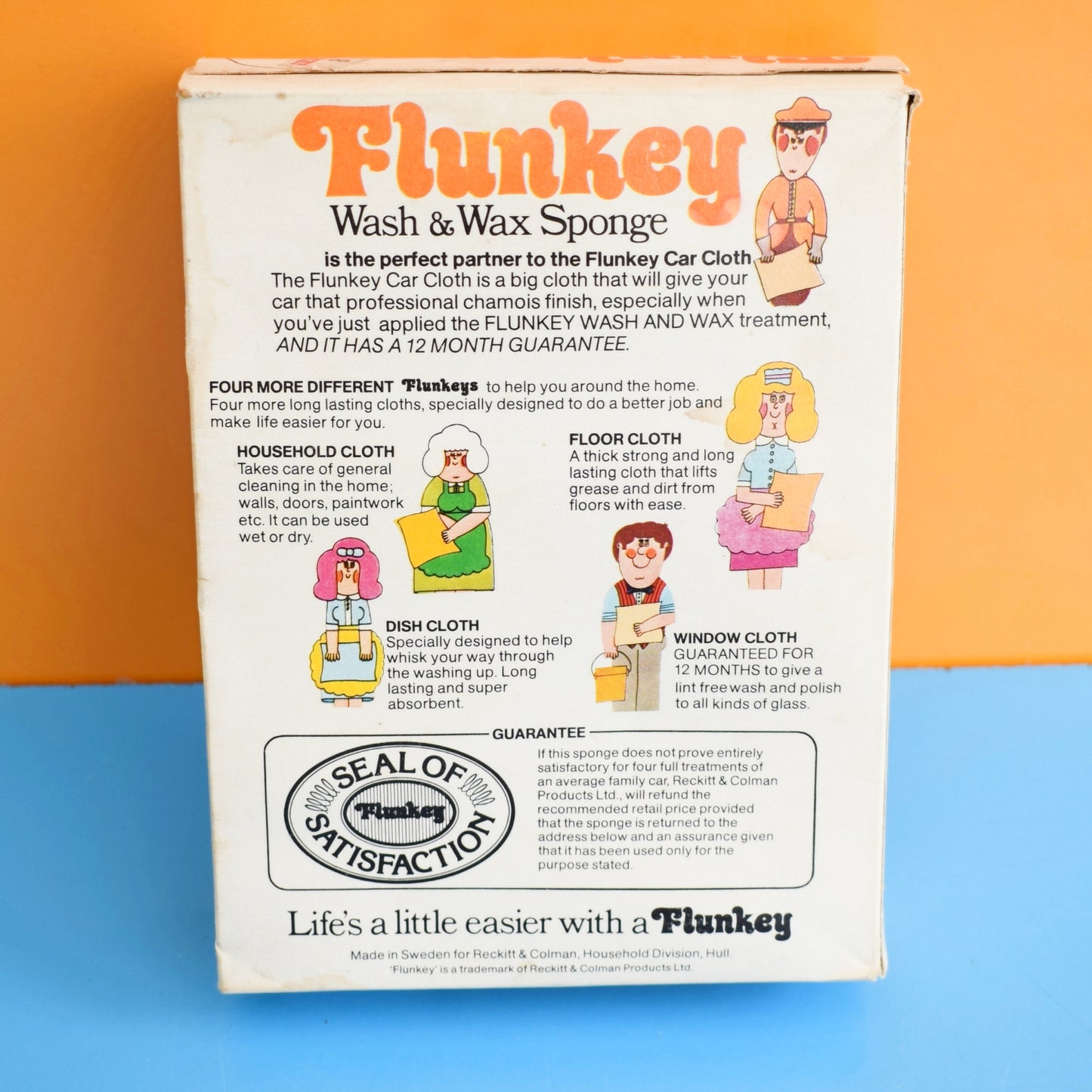 Vintage 1970s Boxed Car Sponge - Flunkey