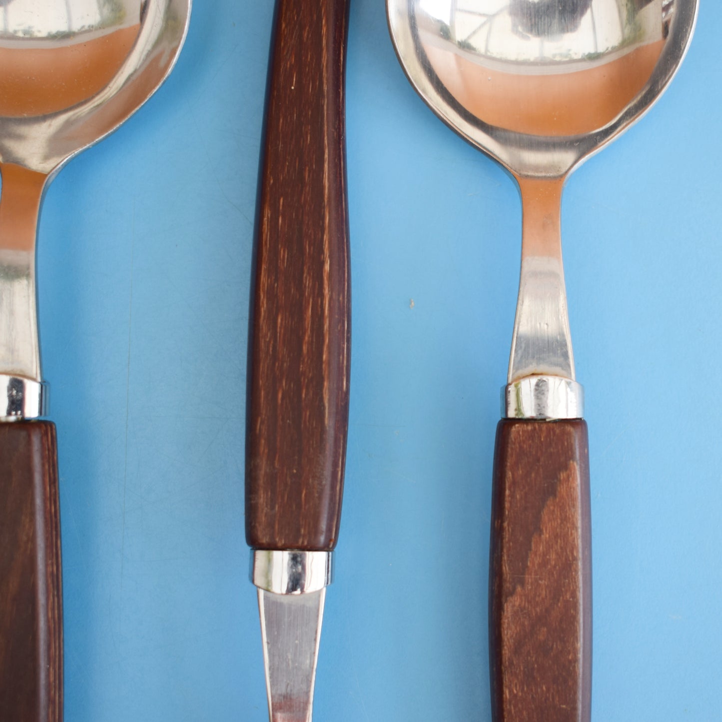 Vintage 1960s Teak Glosswood Soup Spoons