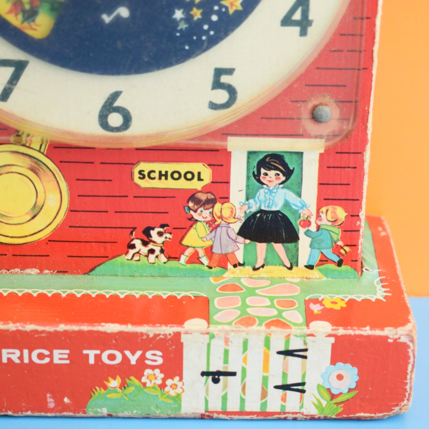 Vintage 1960s Fisher Price Teaching Clock