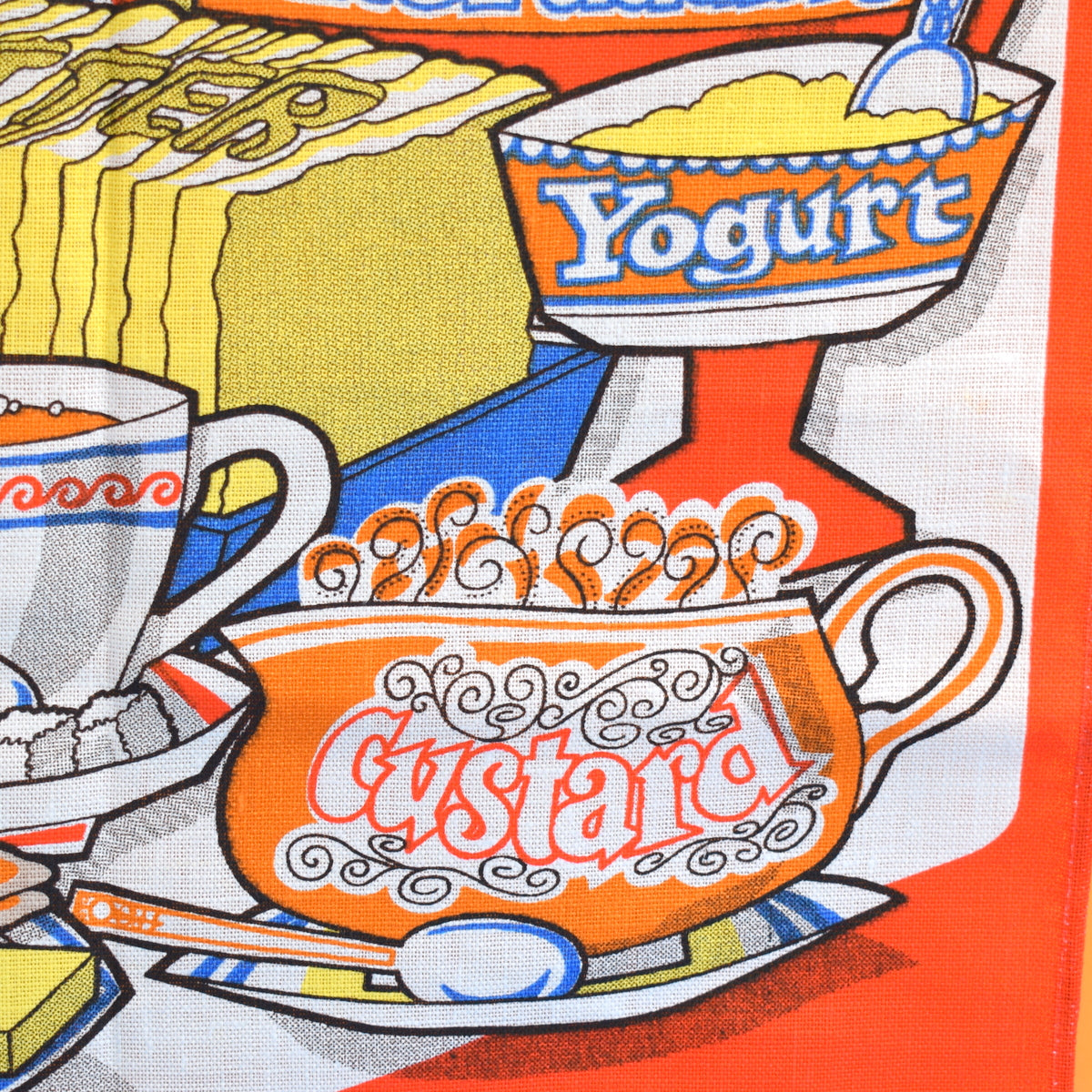 Vintage 1970s Cotton Tea Towels - Recipe Designs