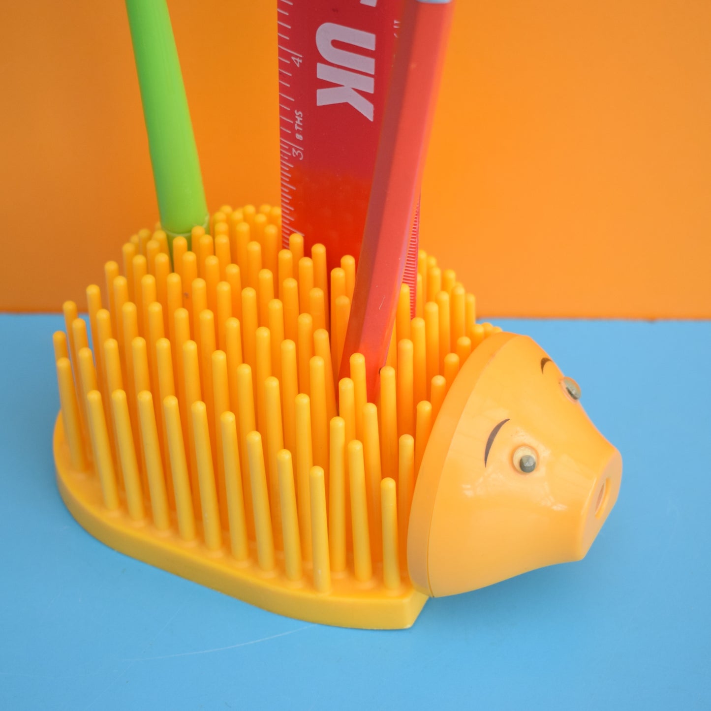 Vintage 1980s Plastic Hedgehog Desk Tidy