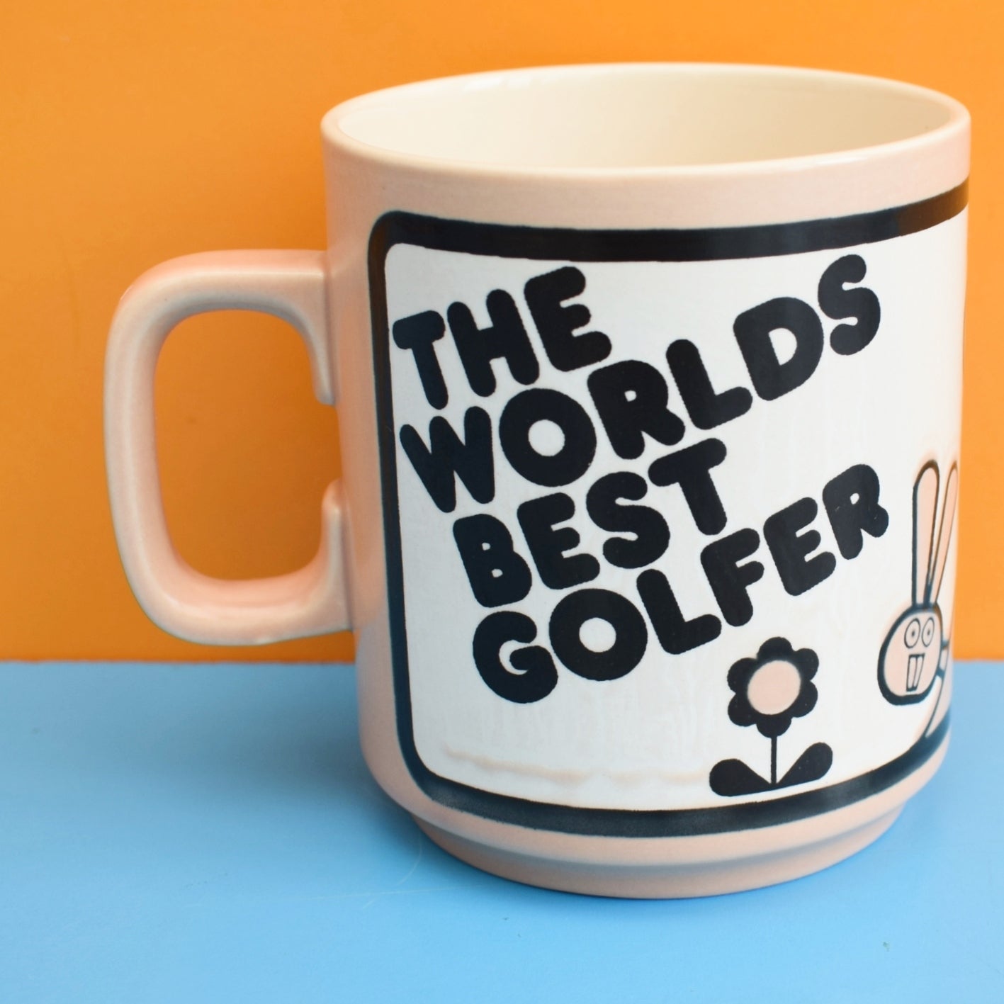 Vintage 1960s Hornsea Mug - Golfer