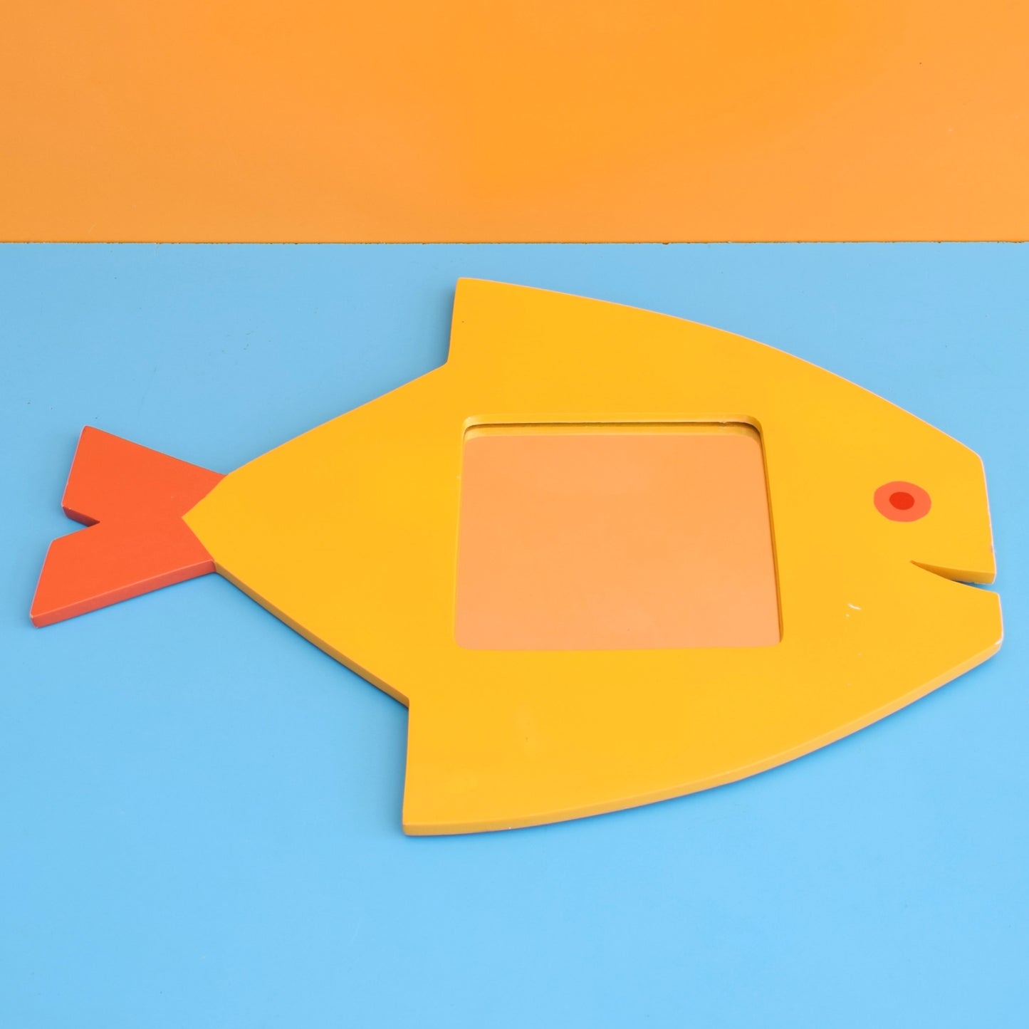 Vintage 1990s Habitat Fish Mirror - Yellow