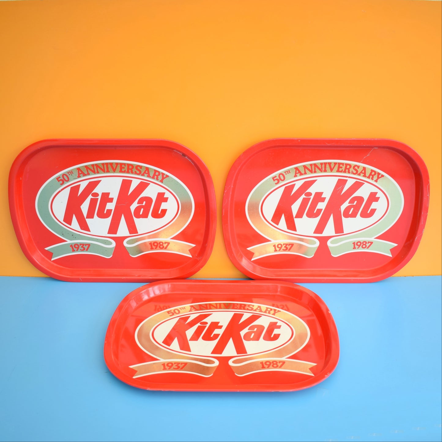 Vintage 1980s Kit Kat Metal Tray - Advertising