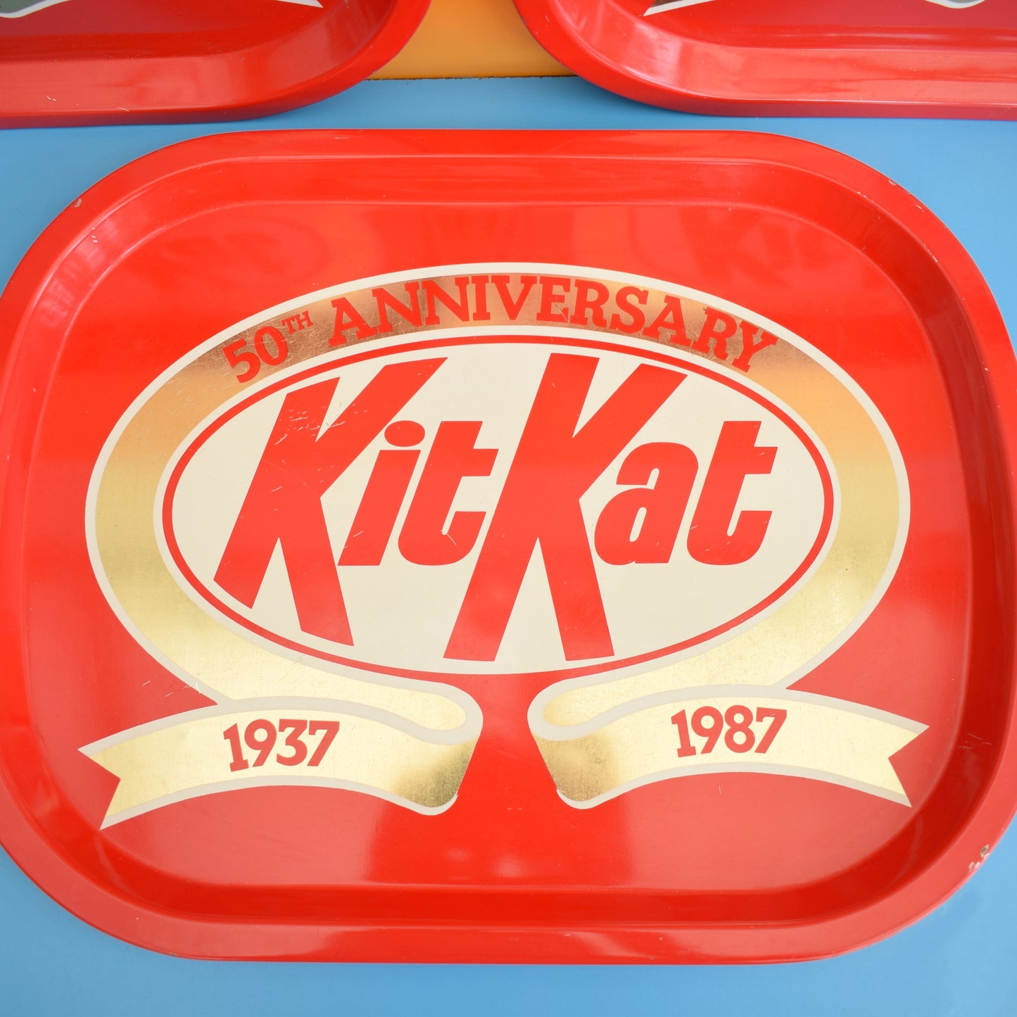 Vintage 1980s Kit Kat Metal Tray - Advertising