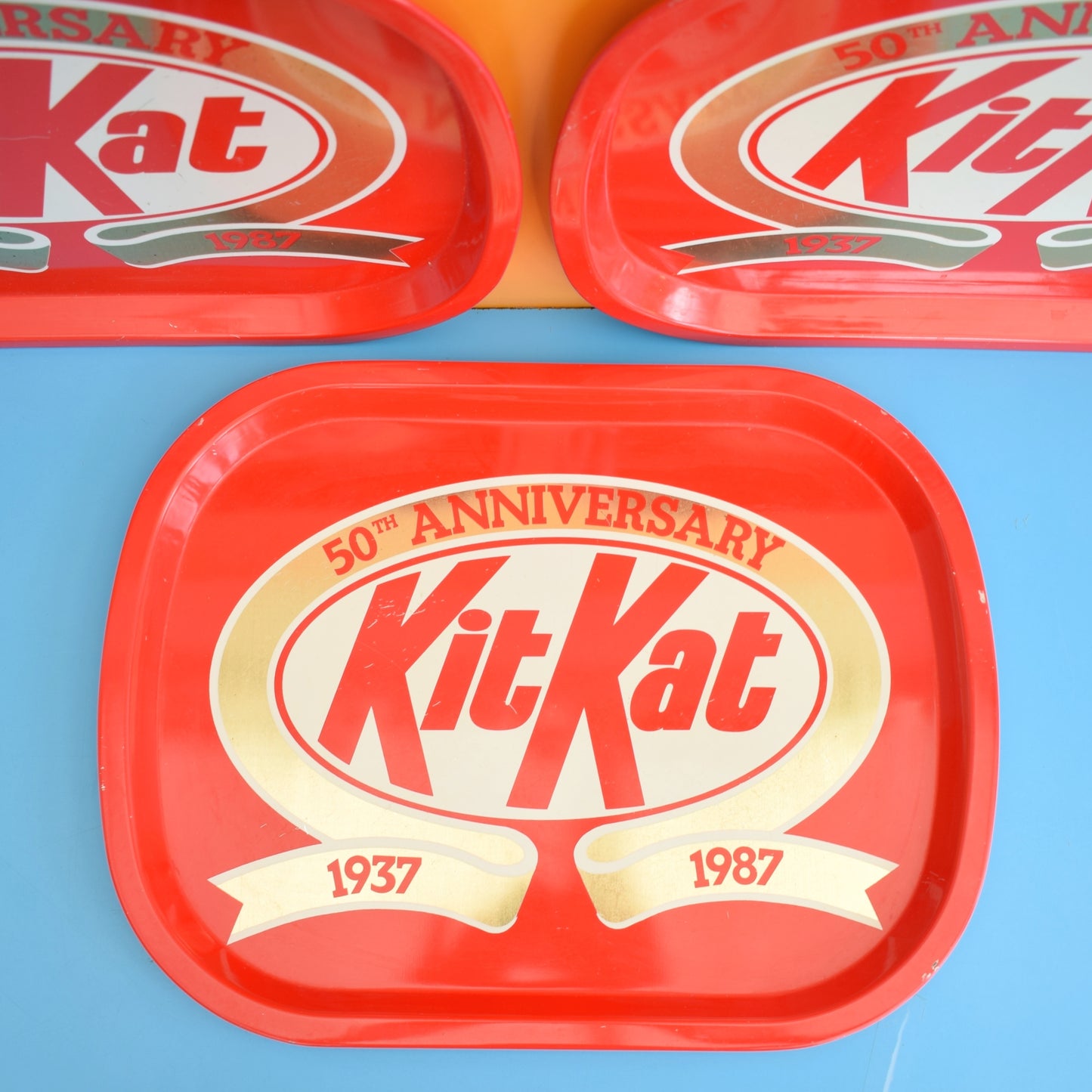 Vintage 1980s Kit Kat Metal Tray - Advertising