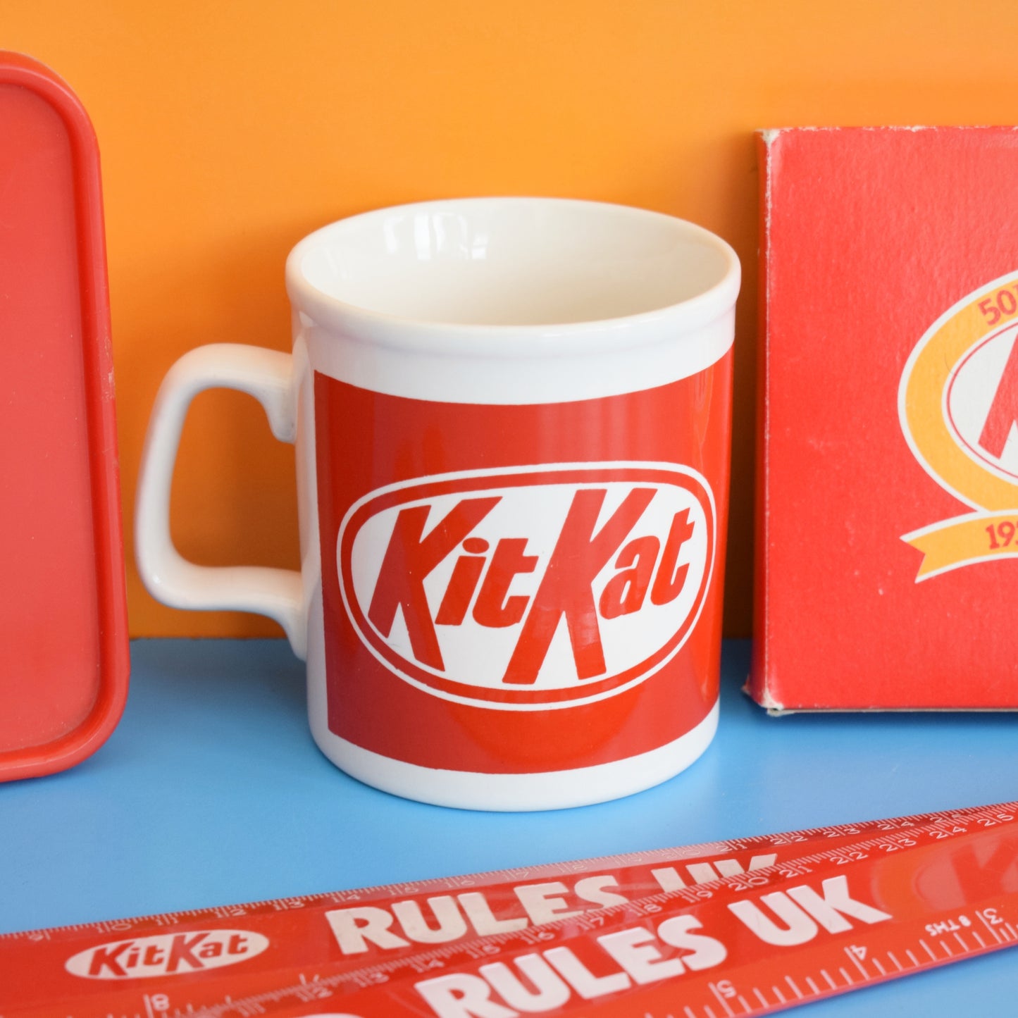 Vintage 1980s Ruler -Plastic KitKat