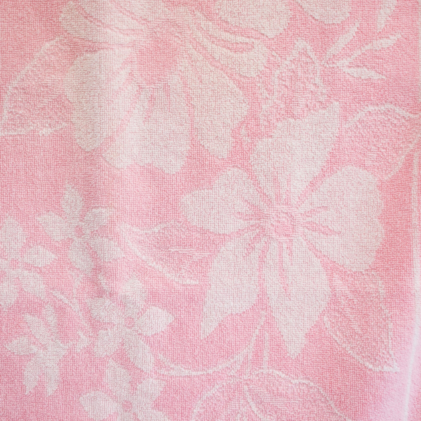 Vintage 1970s Cotton Towel Set- Pink