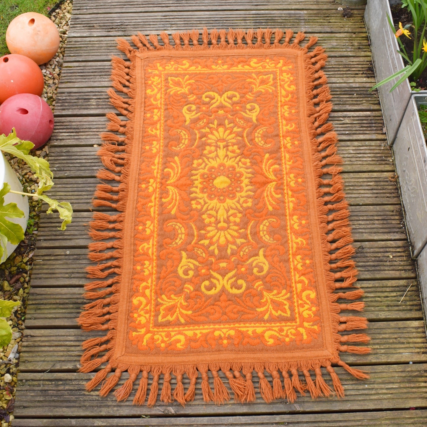 Vintage 1970s Rug - Casa Pupo? Orange