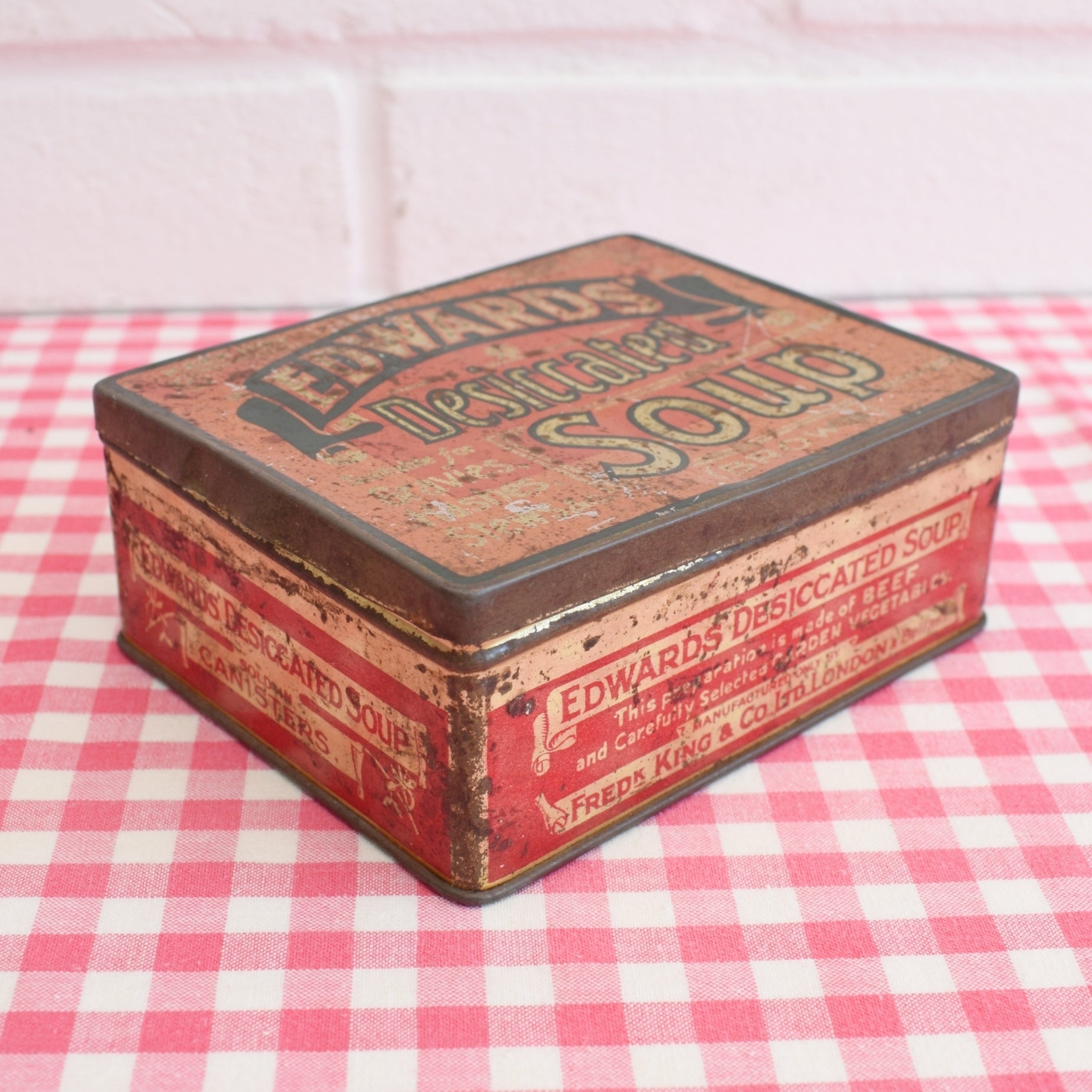 Vintage 1950s Tin- Edwards Desiccated Soup Tin – Pineapple Retro