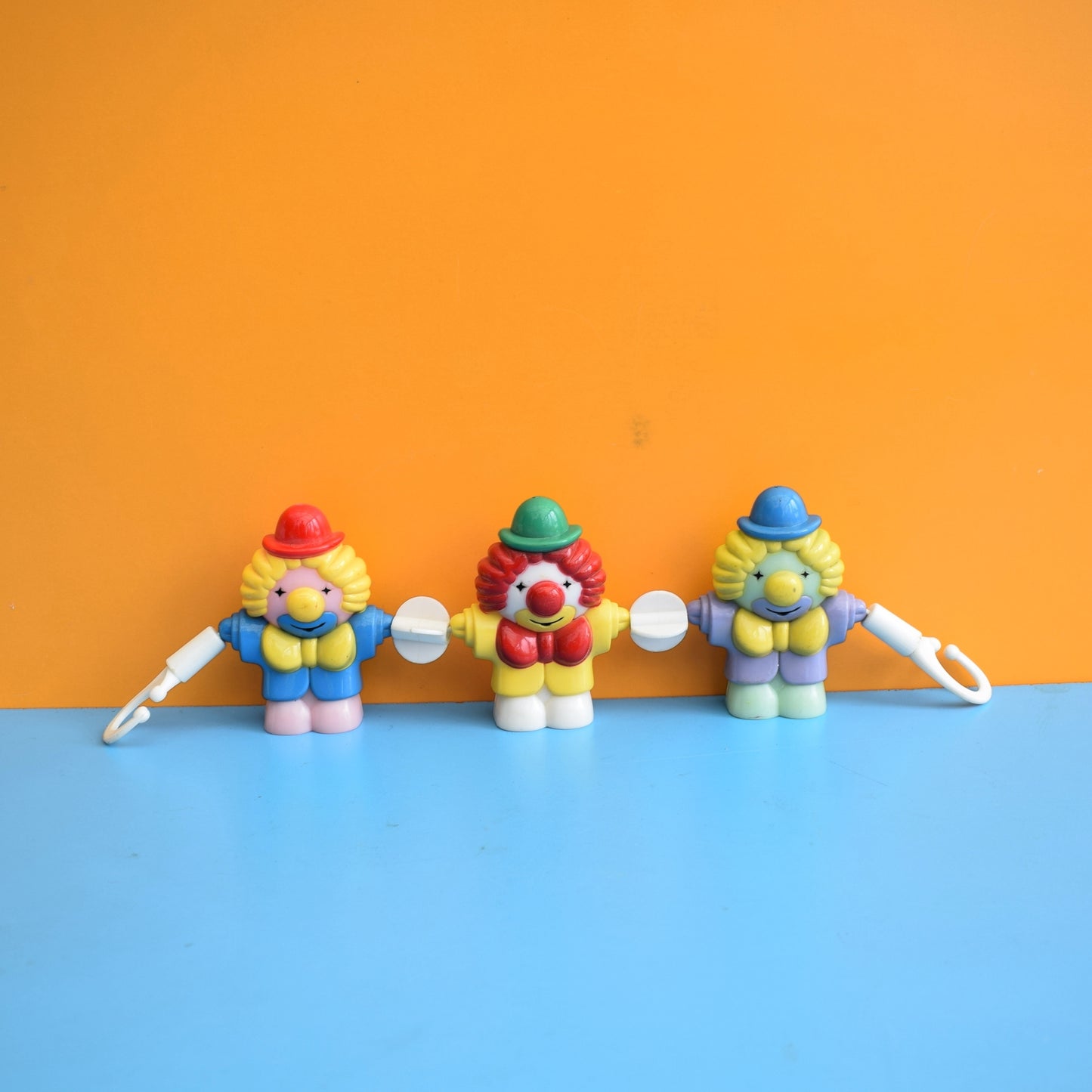 Vintage 1980s Plastic Pram Toys - Bright Colours