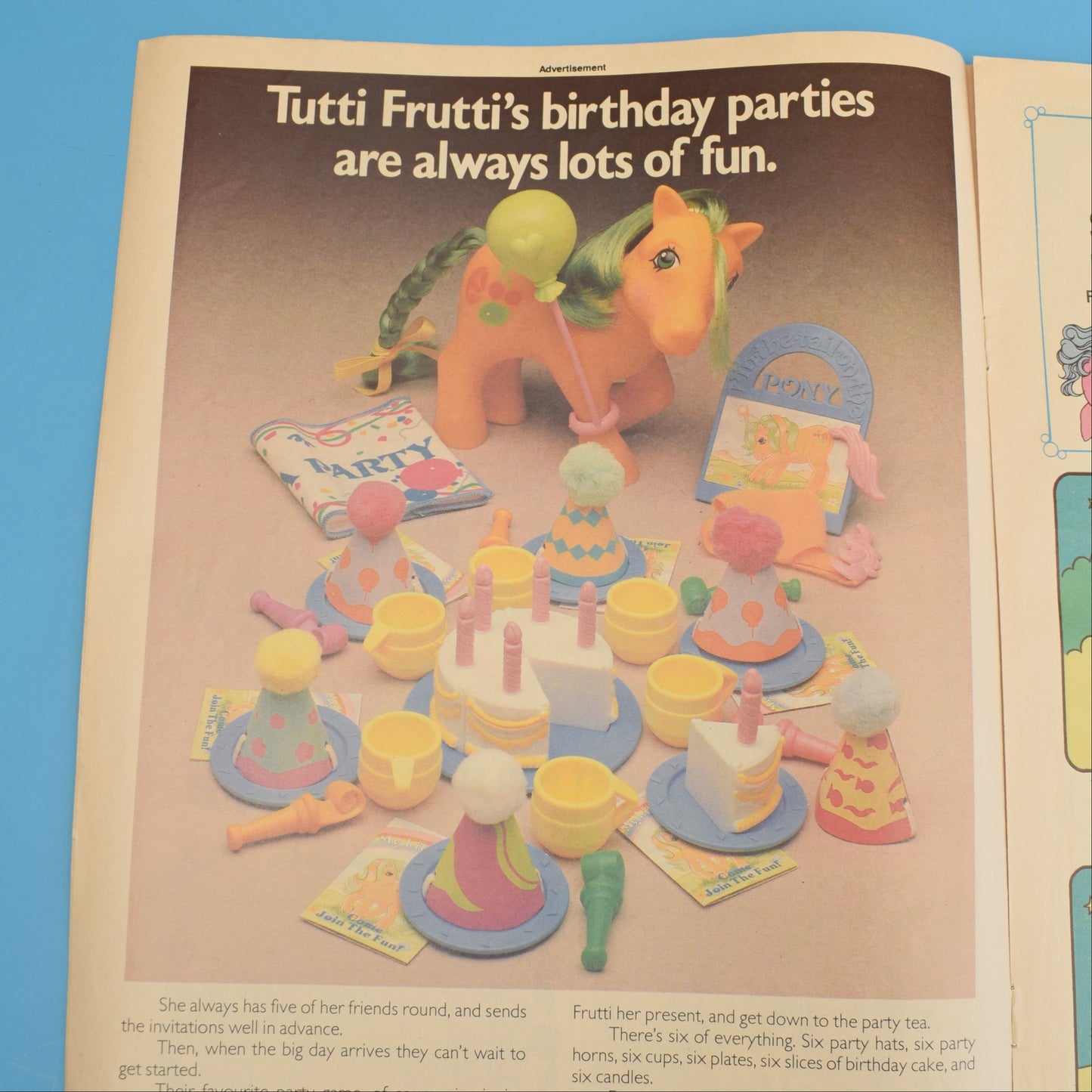 Vintage 1980s My Little Pony - Party Set