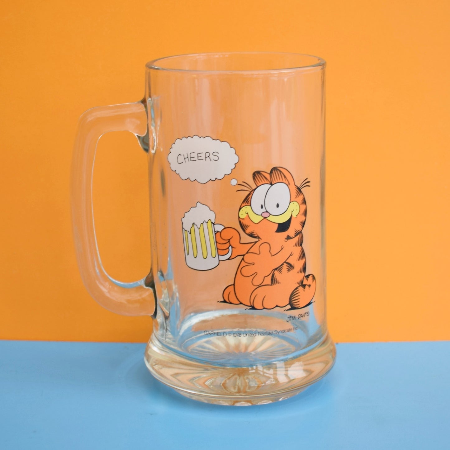 Vintage 1970s Garfield Glass Tankard