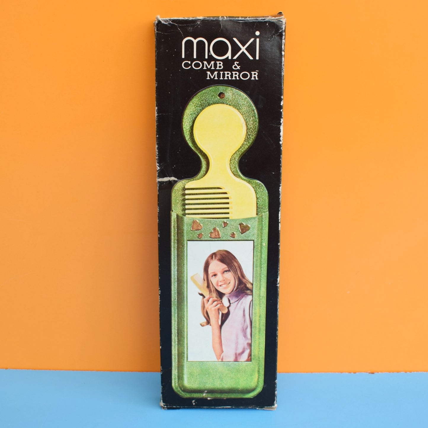 Vintage 1970s Maxi Comb & Mirror - Boxed