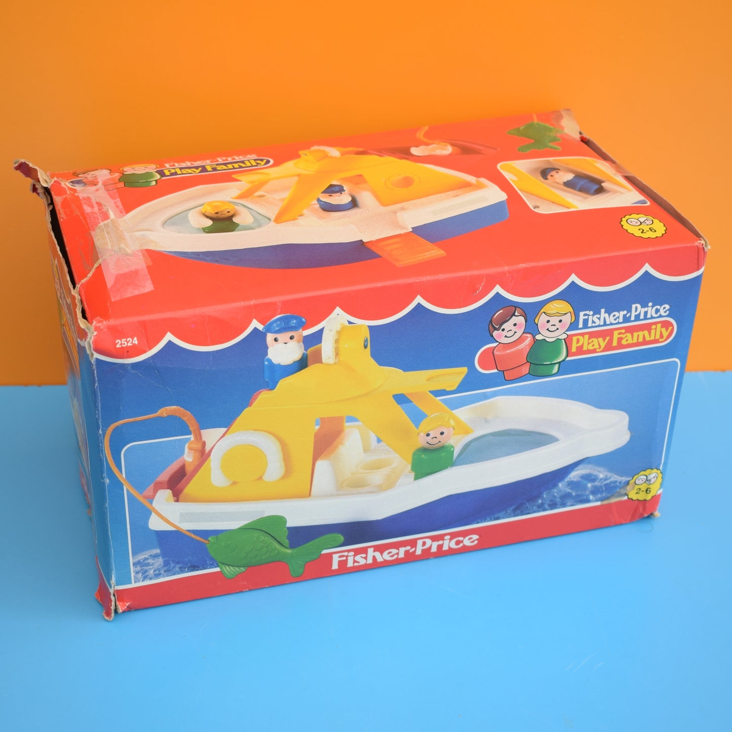 Vintage 1980s Fisher Price Fishing Boat- Boxed