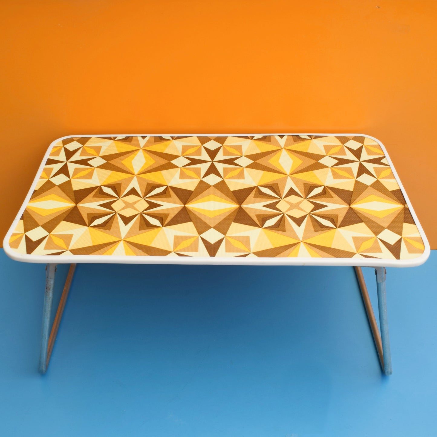 Vintage 1960s Folding Low Table - Geometric