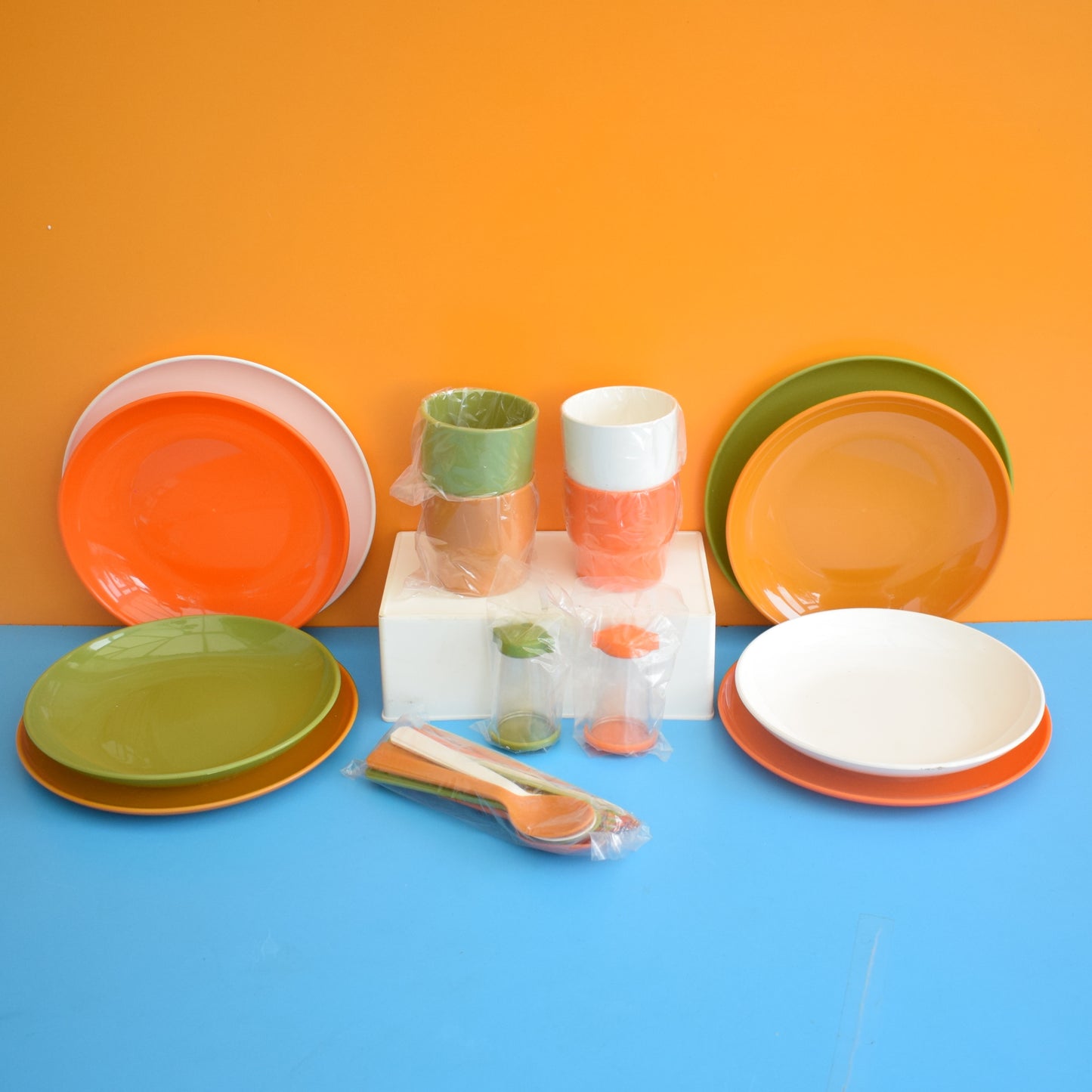 Vintage 1970s Plastic Picnic Sets