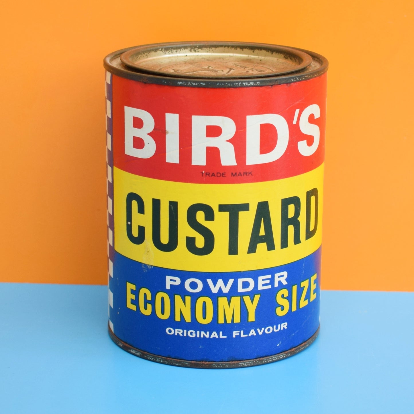 Vintage 1960s Large Birds Custard Powder Tin