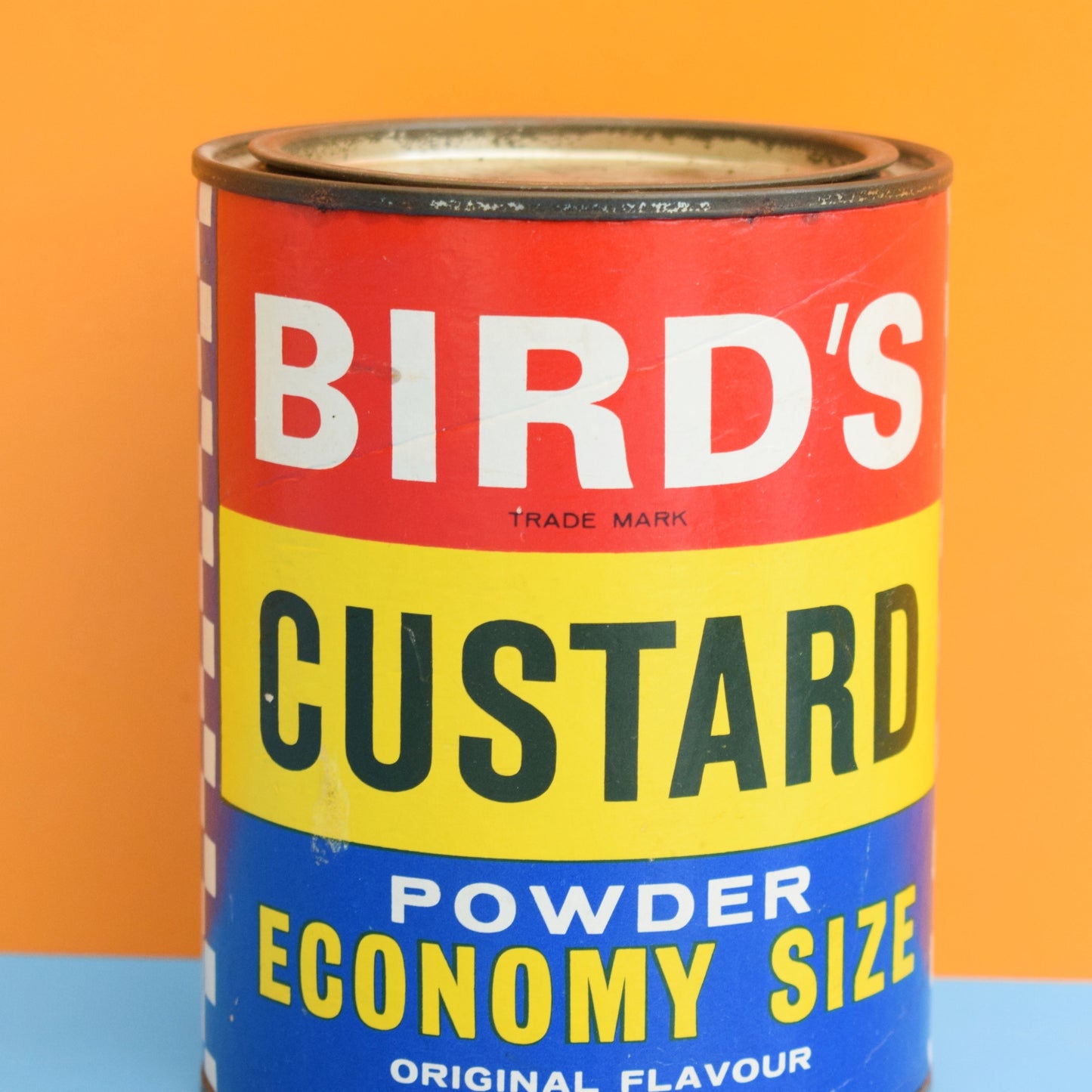 Vintage 1960s Large Birds Custard Powder Tin