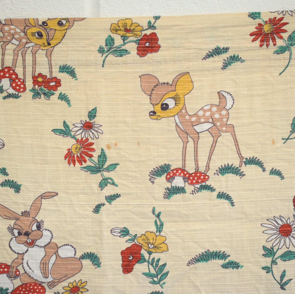 Vintage 1950s Bambi / Thumper / Toadstool Fabric Panels – Pineapple Retro