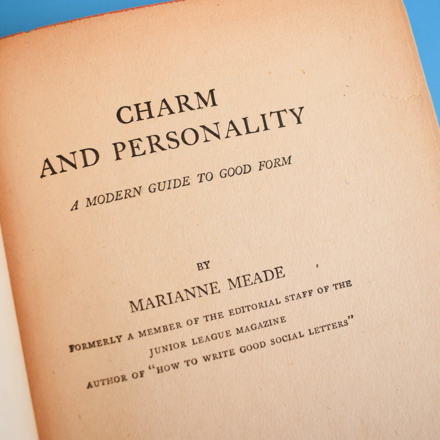 Vintage 1940s American Book - Charm and Personality