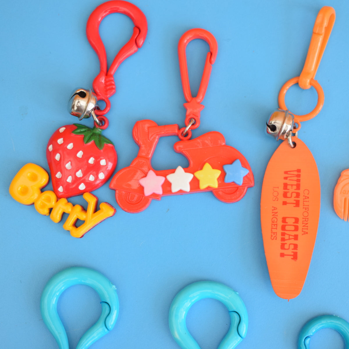 Vintage 1980s American Charm Keyring Mixed Designs