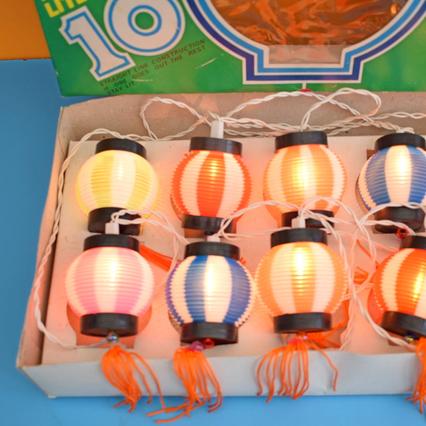 Vintage 1960s Christmas Lights- Chinese Lanterns